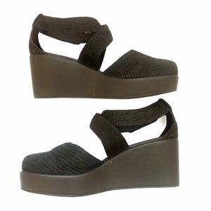 NEW Cordani Brown Snakeskin Leather Wedges  40